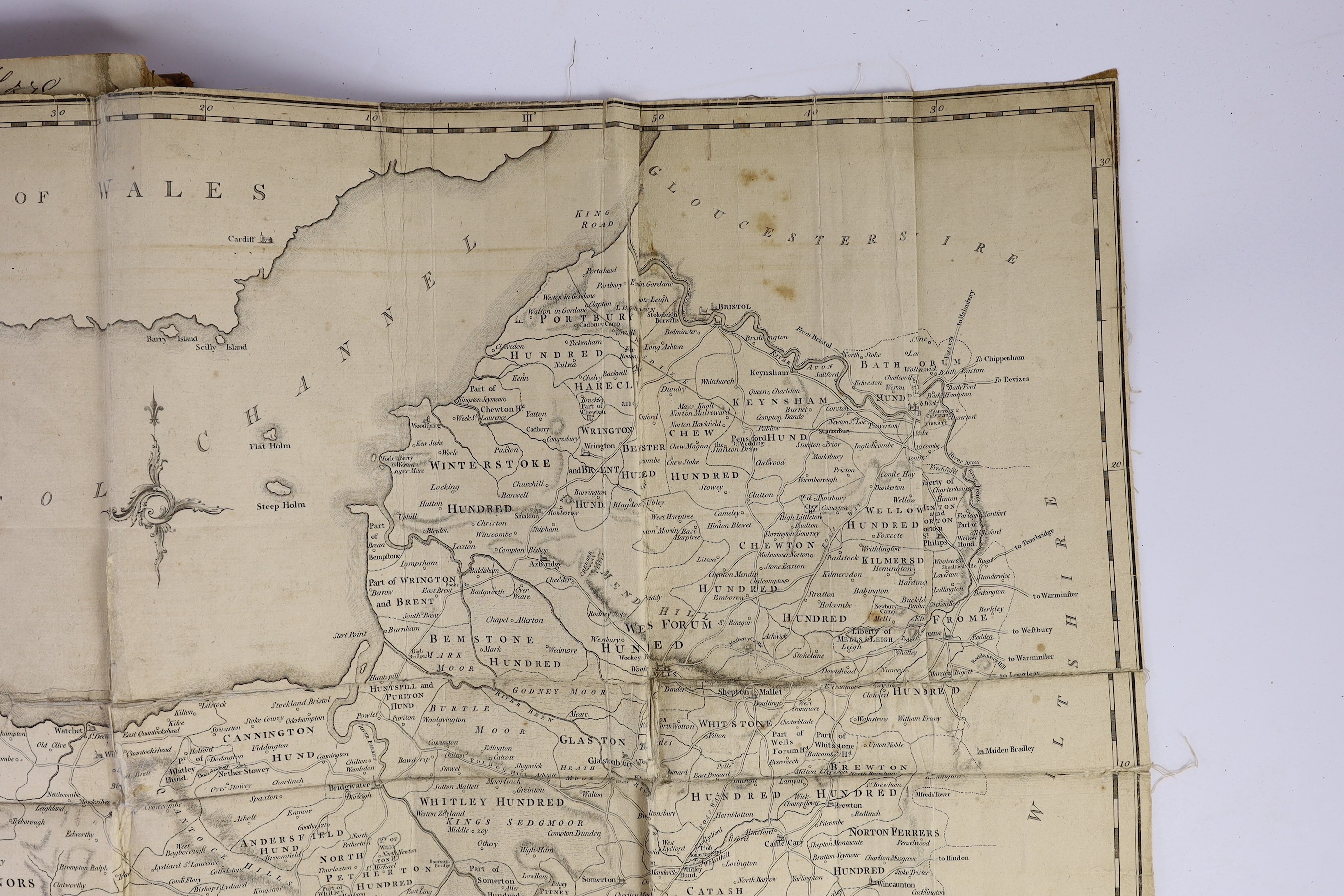 SOMERSET: Collinson, Rev. John - The History and Antiquities of the County of Somerset, collected from Authentick Records, and an Actual Survey made by the late Mr. Edmund Rack.... 3 vols. folded map, pictorial plan of B